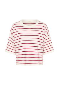 SLSpina - Jumper - white w goji berry stripe