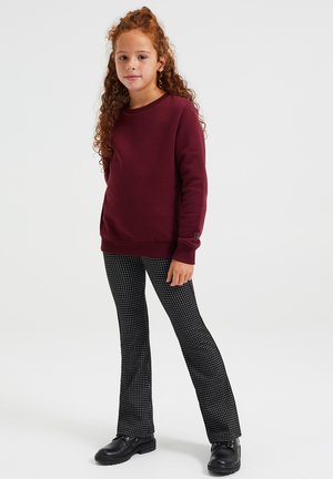 MET PIED-DE-POULE - Trousers - black