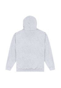 Lichtgrijze hoodie van een katoenmix. Beschikt over een capuchon met trekkoord, ribgebreide manchetten en zoom, met een gladde, zachte textuur en zonder zichtbare graphics.