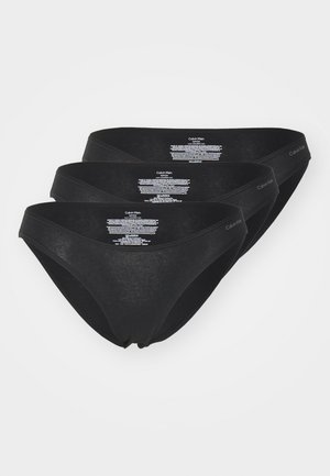 BIKINI 3 PACK IDEAL COTTON - Slip - black
