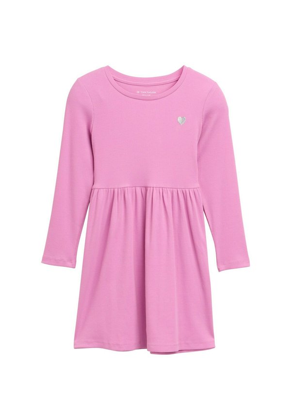 MIT STICKEREI - Freizeitkleid - flashy mauve