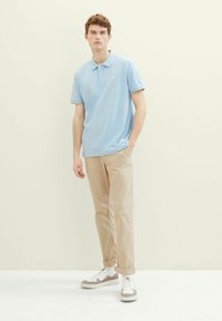 TOM TAILOR BASIC WITH CONTRAST - Pólóing - washed out middle blue