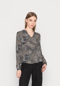 b.young - BYJOSA VNECK BLOUSE 2 - Pusero - copenhagen night mix Pienoiskuva 1