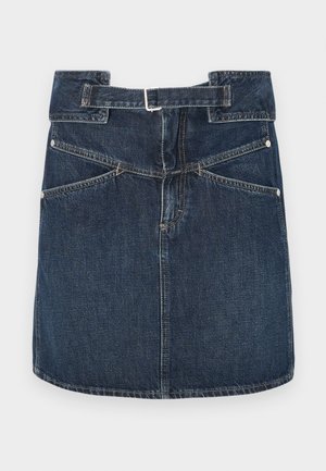 CLOSED BELTED MINI SKIRT - Jupe en jean - dark blue