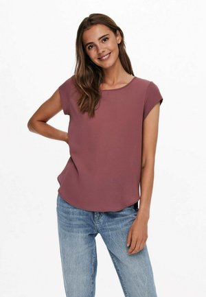 KURZARM RUNDHALS - Blouse - rot