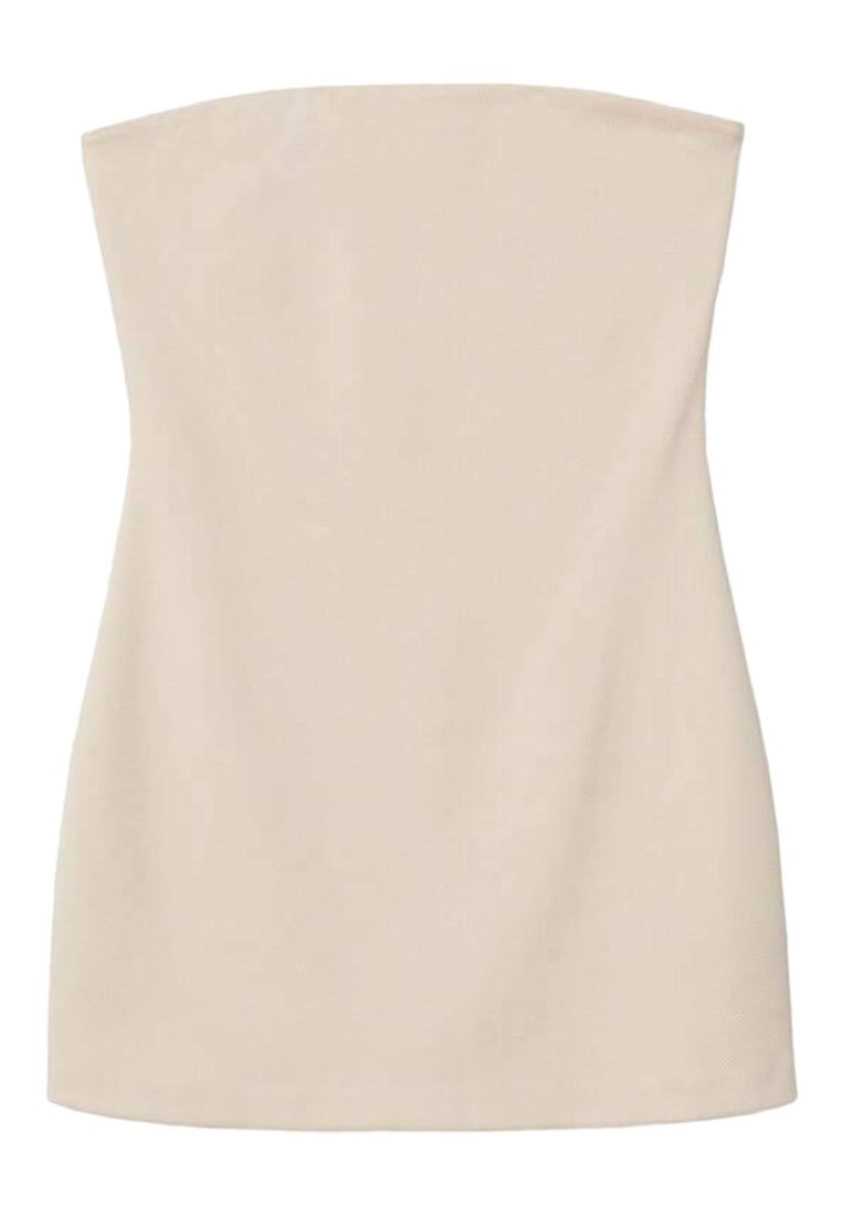 Mango Etui-jurk crème