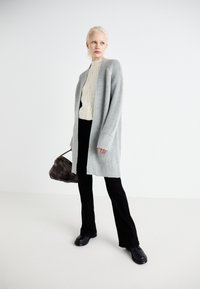 ONLY ONLLEISE FREYA OPEN CARDIGAN  - Kardigán - medium grey melange