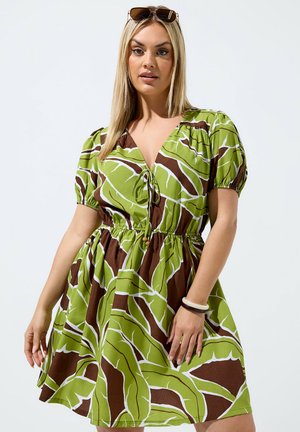 Yours Clothing, PLUS SIZE MINI DRESSES - Hverdagskjole - green