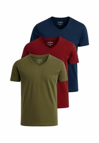 Geselecteerd, navy burgundy olive