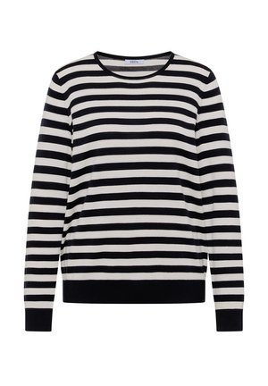 Cecil, PULLOVER MIT RUNDHALS UND STREIFEN - Strickpullover - urban dark blue