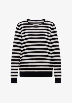 Cecil, PULLOVER MIT RUNDHALS UND STREIFEN - Strickpullover - urban dark blue