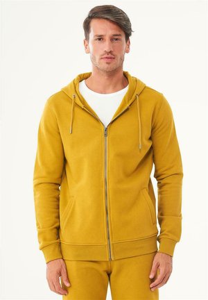 Junda Unisex Soft Touch Organic Cotton Sweat Jacket Light Brown