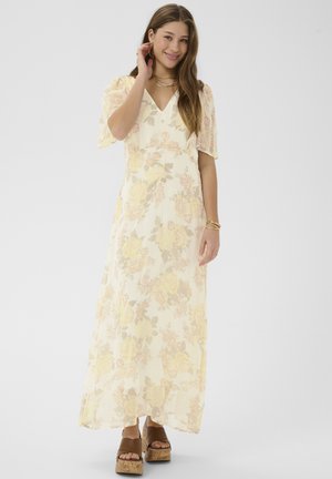 Cream CRALITIA DRESS - Maxikjoler - lemon flower