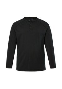 HENLEY LONG SLEEVE VINTAGE LOOK - Maglietta a manica lunga - black
