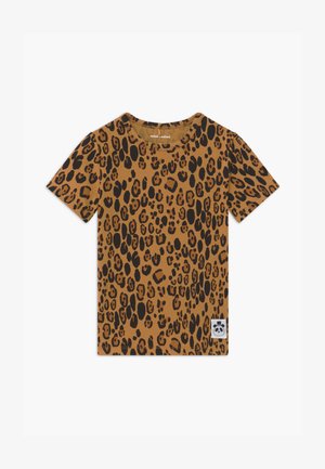 Mini Rodini BABY BASIC LEOPARD TEE UNISEX - Print T-shirt - beige