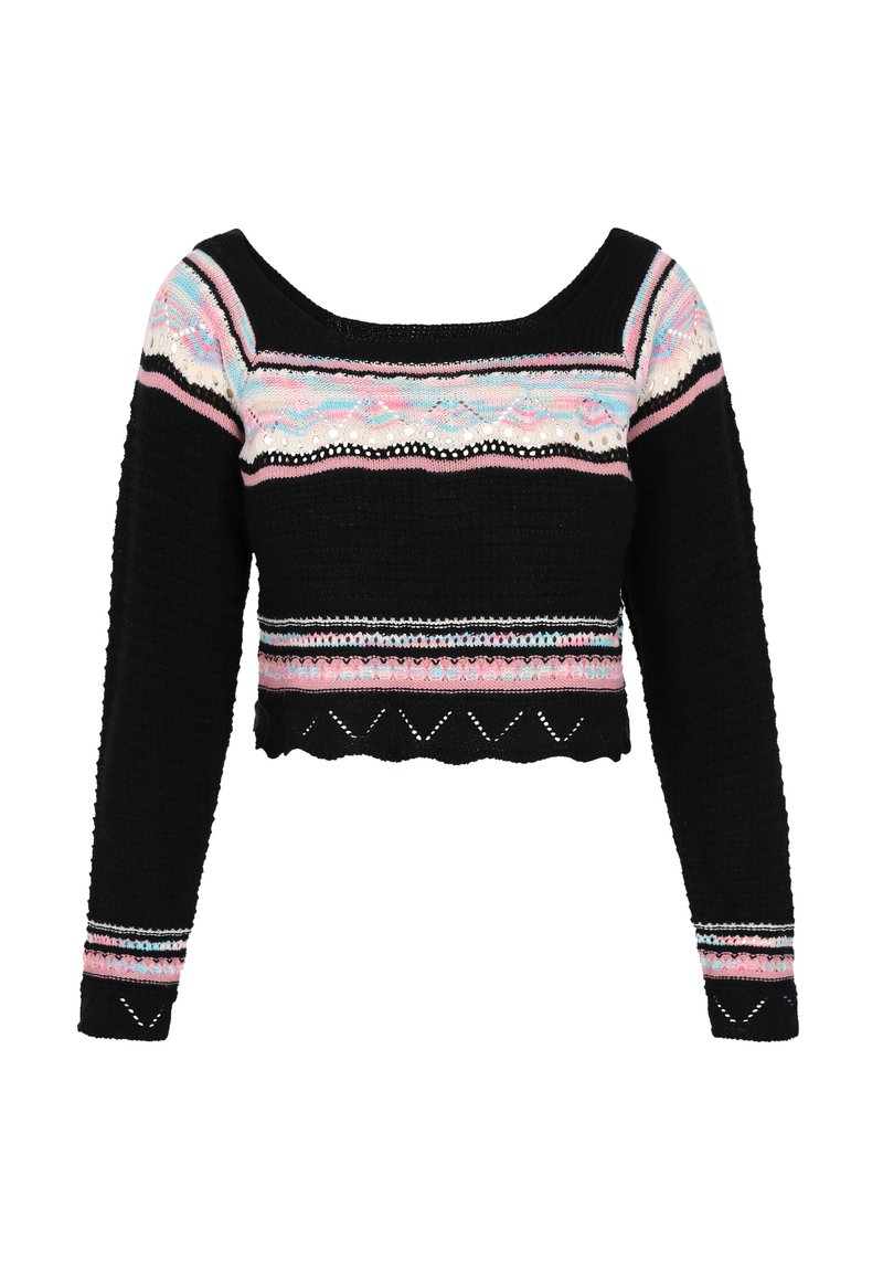 IZIA Strickpullover black multicolor/schwarz Zalando