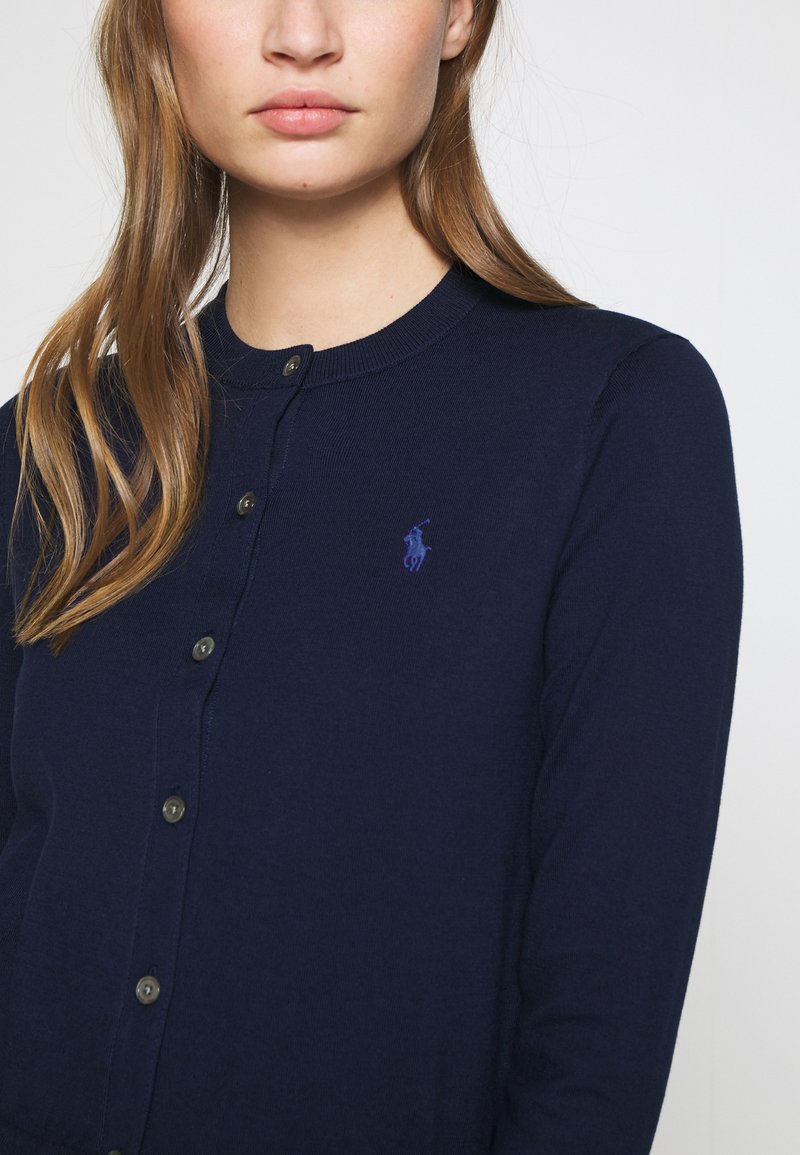 Polo Ralph Lauren COTTON-BLEND BUTTONED CARDIGAN - Cardigan - bright  navy/dark blue - Zalando.co.uk