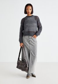 ONLY ONLBILLIE LIFE SHORT O NECK - Strikkegenser - magnet