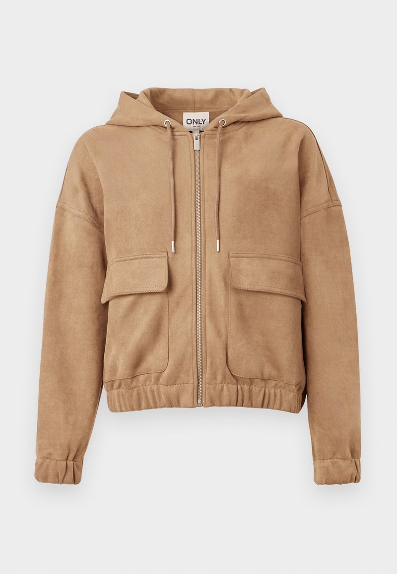Only Imitatieleren jas lichtbruin