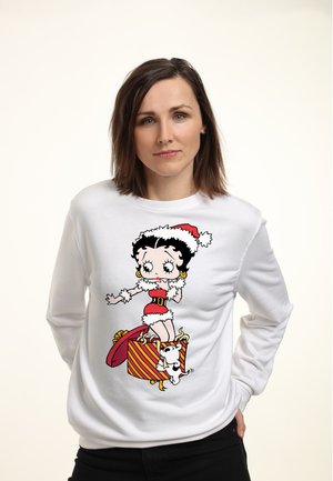 BETTY BOOP CHRISTMAS PACKING BY PUDGY - Sudadera - white