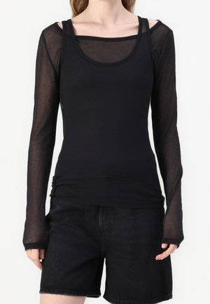 Langærmet T-shirt - black