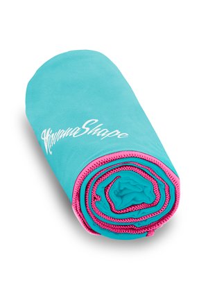 Beach towel - türkis   pinker rand