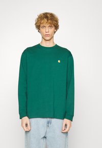 Carhartt WIP CHASE - Hosszú ujjú felső - chervil/gold