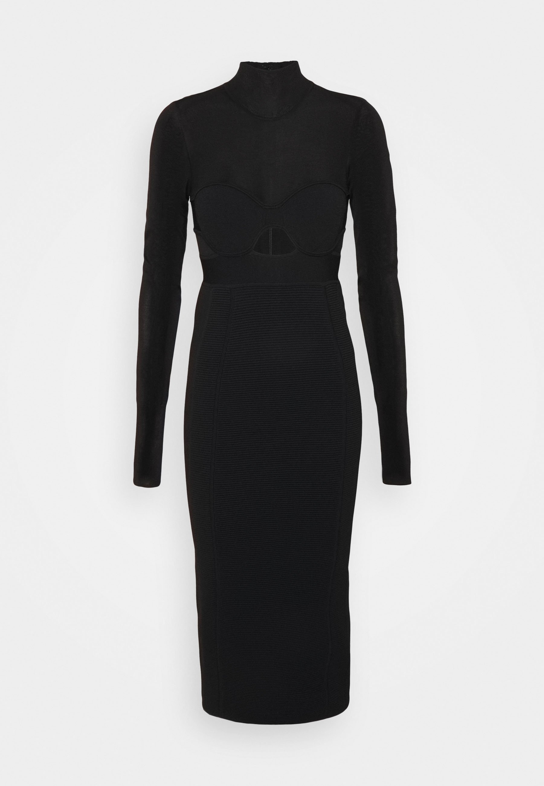 Hervé Léger LONG SLEEVE CORSET DRESS 