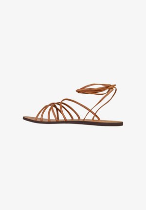 Manebí, MULTI STRIPES TIE-UP - Sandali - tan