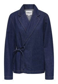 ONLELLIS BOW TIE JACKET - Halflange jas - dark blue denim