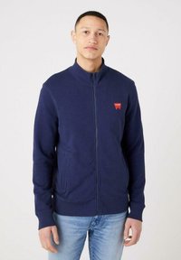 Wrangler FUNNEL NECK ZIP - Zip-up sweatshirt - navy