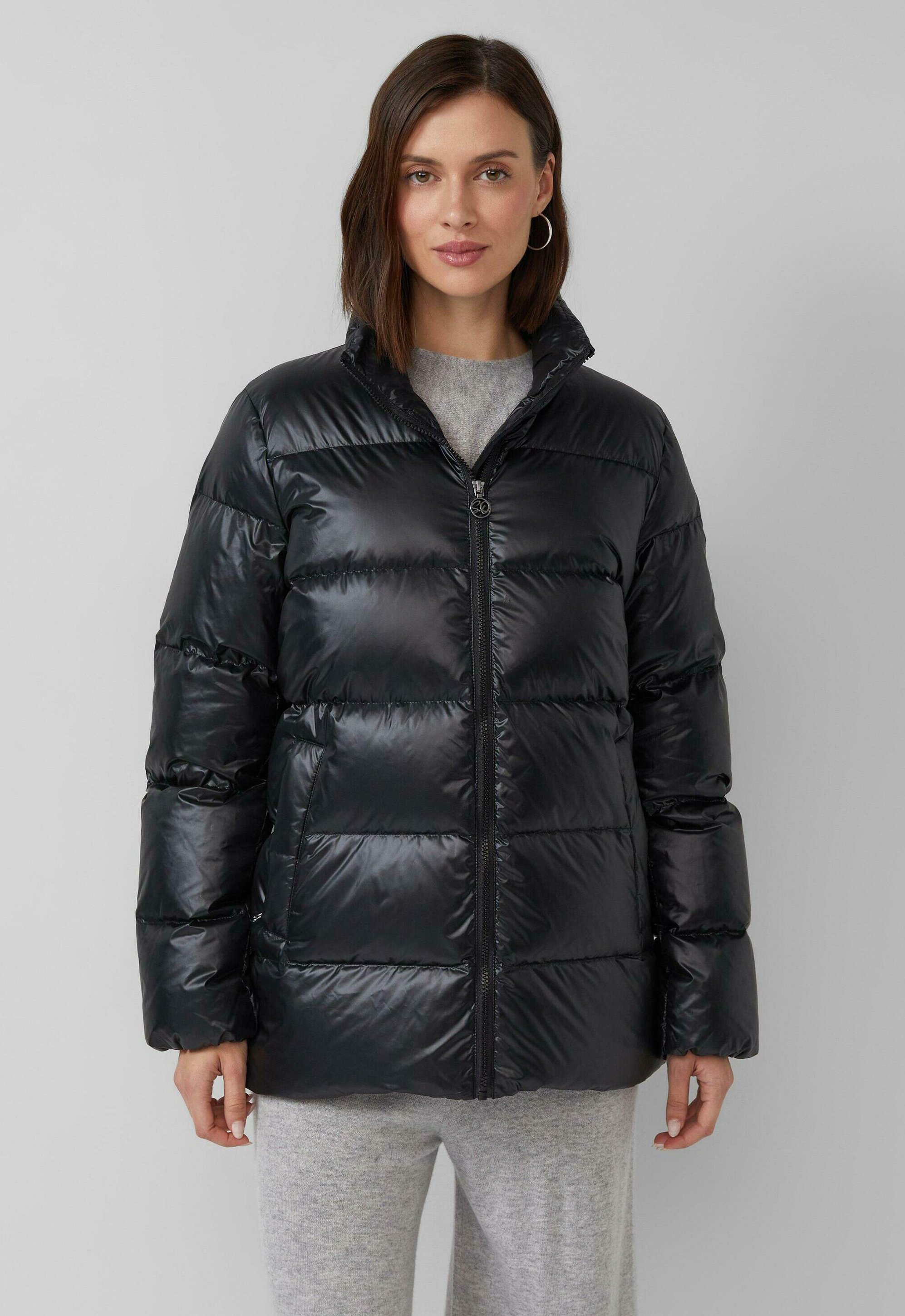 S.Oliver Giacca Elasticizzata Donna Con Collo Alto - Effetto Melange E Tasche