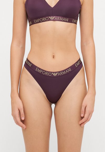 Emporio Armani THONG 2 PACK - String - mora blackberry