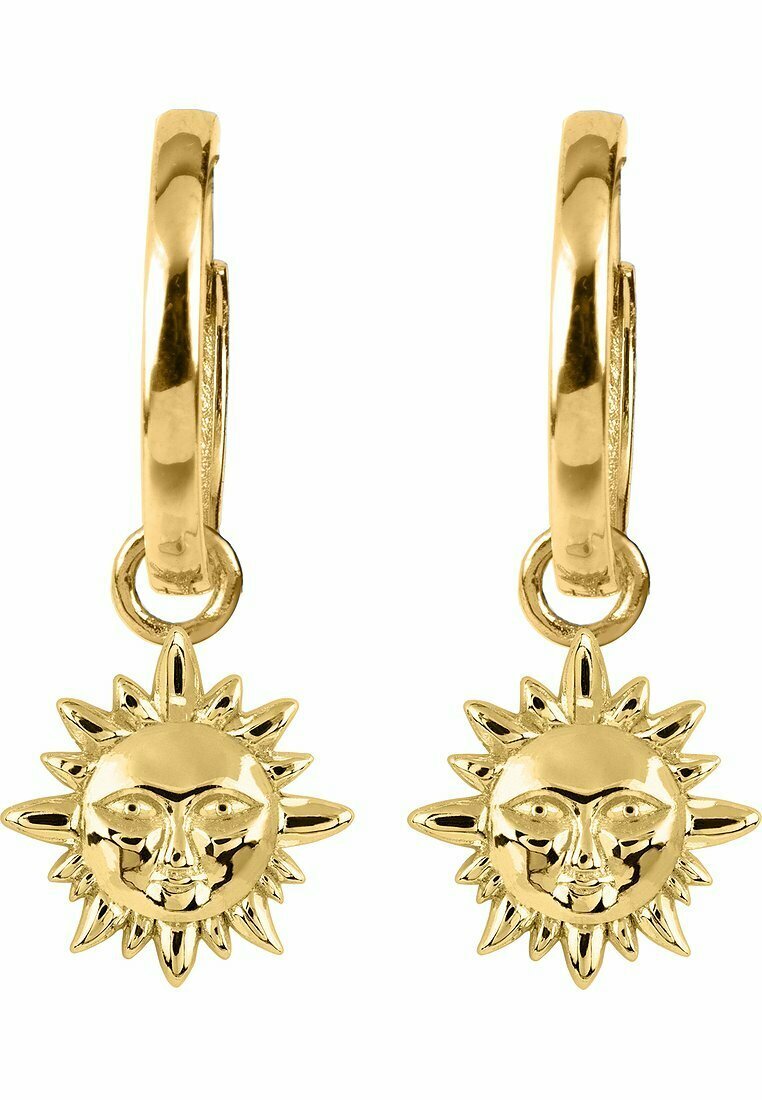 4.4cm Abgestuft Diamantschliff Bambus Küsse Creolen Echt 10K Gelbgold