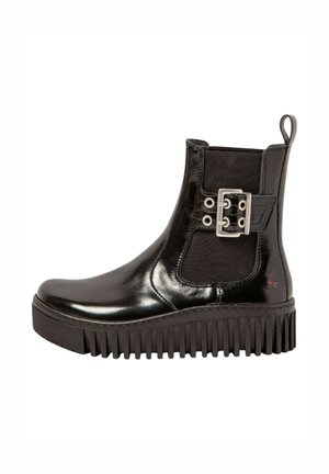 Platform ankle boots - black