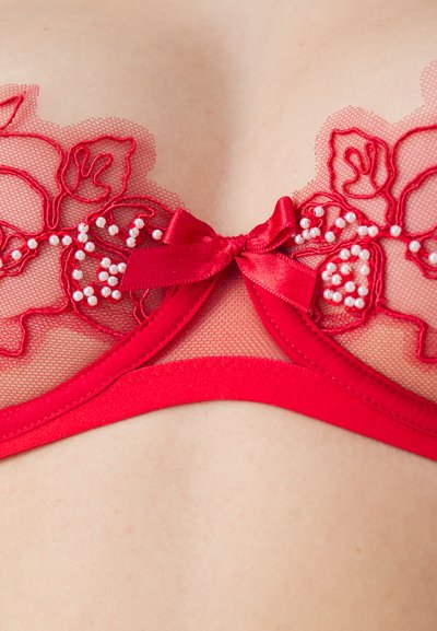 Agent Provocateur LINDIE - Podprsenka s kosticemi - red