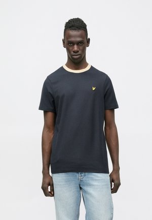 CONTRAST COLLAR - T-shirt basique - dark navy