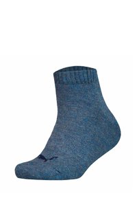 Puma KINDER QUARTER 12ER PACK - PLAIN LOGOS - Strumpor - denim blau