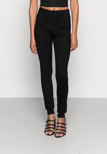 Noisy May Nmcallie Hw Skinny Jeans Vi023bl N Jeans Skinny Fit Black Denim Zalando Ch