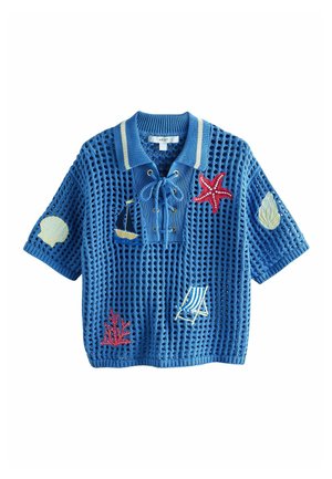 Next, Polokošeľa - blue embroidered