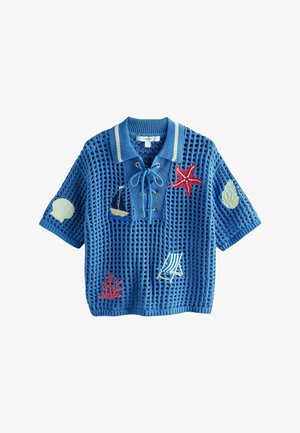 Next, Polokošeľa - blue embroidered
