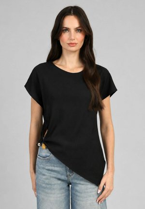 AN'GE, TOP KOLINA NOIR - T-shirt imprimé - noir