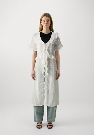 OBJKARNA DRESS - Tričkové šaty - cloud dancer