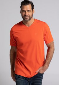 JP1880 T-SHIRT 2ER PACK V-AUSSCHNIT HALBARM  - T-shirts basic - orange