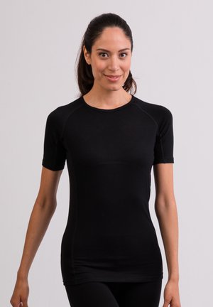 CASH-MERE T-Shirt basic - schwarz
