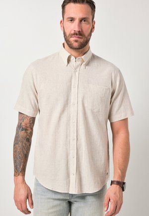 SHORT SLEEVES, BUTTON-DOWN COLLAR, MODERN FIT - Skjorter - putty