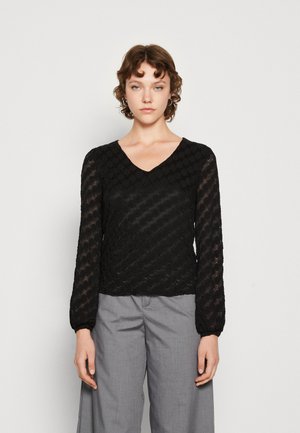ONLY ONLRIE V NECK - Μπλούζα - black