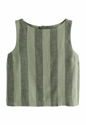 REGULAR FIT - Bluză - khaki green stripe