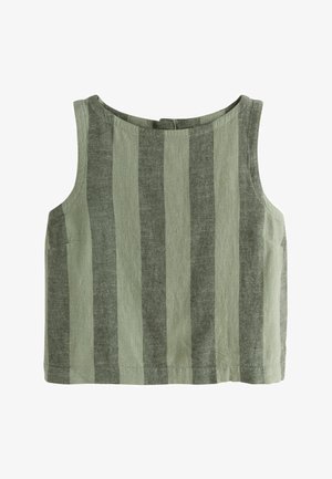 REGULAR FIT - Blouse - khaki green stripe