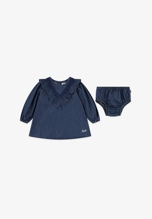 Levi's® WILD WEST RUFFLE DRESS - Vestido de ganga - dark wave